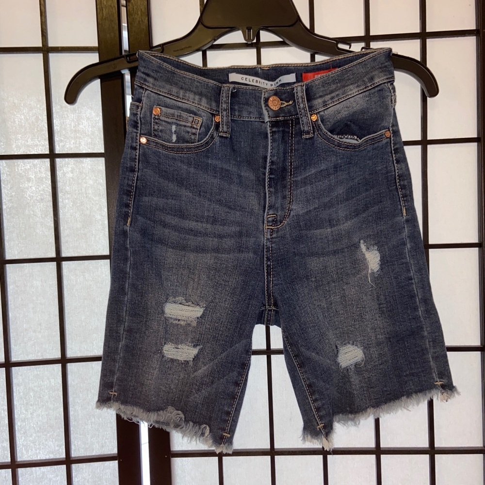 Biker jean shorts
